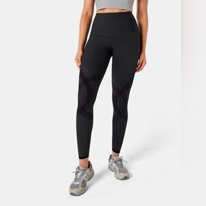 Fanka Body Sculpt Flex Compression Side Pocket Leggings Hi-Rise Reversible Black